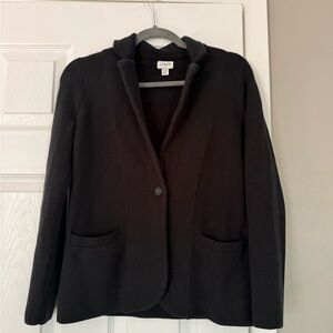 J.Crew 100% Cotton Black Blazer Jacket Office Casual Sophisticated